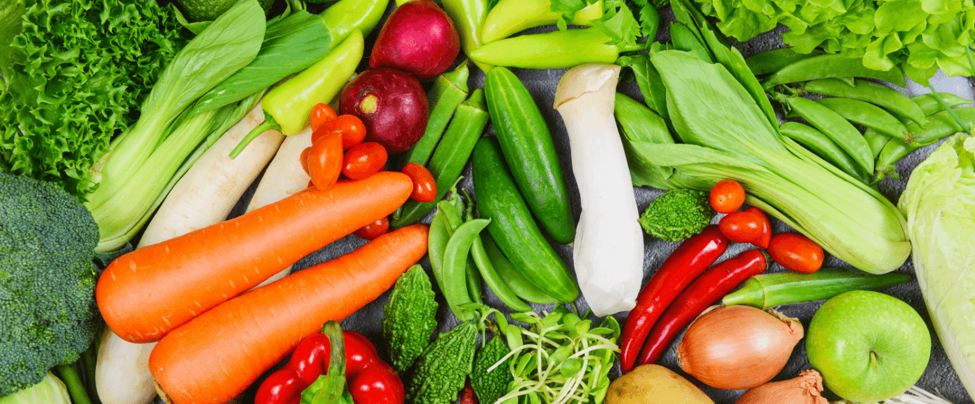 assorted fresh mix vegetables put together