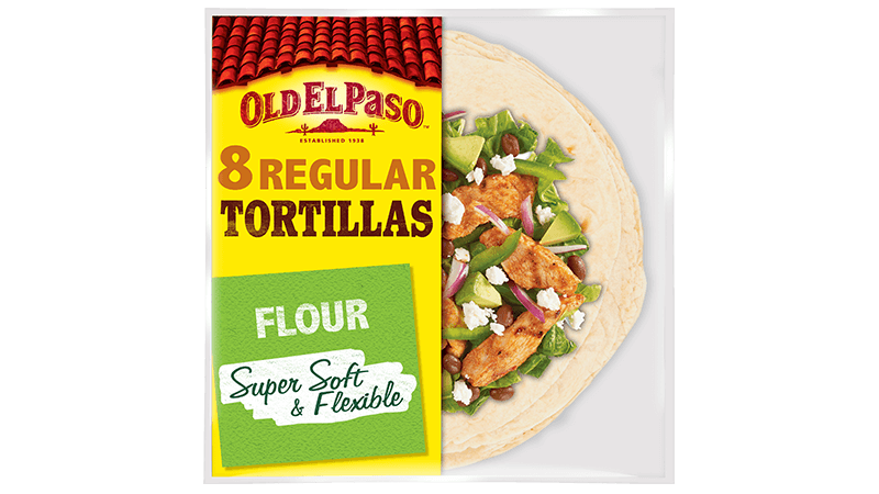 pack of Old El Paso's super soft 8 regular tortillas (326g)